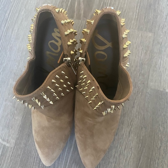 Sam Edelman Tan Suede Studded Ankle Boots - Never Worn! - Picture 5 of 5